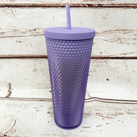 STARBUCKS Iridescent Lilac Holo Ombre Studded Bling Venti Tumbler - Picture 3 of 3